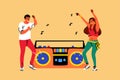 Music, dance, lifestyle, recreation, friendship, party concept