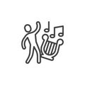 Music and Dance line icon