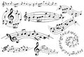 Music design vector elements with notes