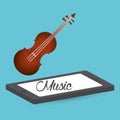 Music design. smartphone icon. White background , vector Royalty Free Stock Photo