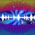 Music Disco Ball Background Means Soundwaves And Partying