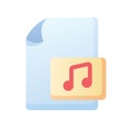 Music document file paper page entertainment single isolated icon with smooth style Royalty Free Stock Photo