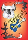 Music dog Royalty Free Stock Photo