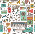 Music doodle collection Royalty Free Stock Photo