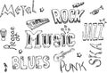 Music doodles Royalty Free Stock Photo