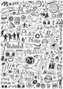 Music doodles set Royalty Free Stock Photo