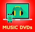 Music Dvds Indicates Compact Discs 3d Illustration Royalty Free Stock Photo