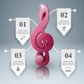 Music education Infographic. Note icon. Royalty Free Stock Photo