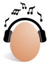 Music egg Royalty Free Stock Photo