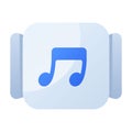 Music empty state single isolated icon with smooth gradient style Royalty Free Stock Photo