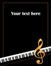 Music Entertainment Poster Frame, Black Background Royalty Free Stock Photo