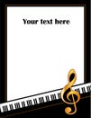 Music Entertainment Poster Frame, White Background Royalty Free Stock Photo