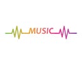 music,equaizer and sound effect ilustration logo vector icon Royalty Free Stock Photo