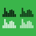Music equalizer icon Black and white color set Royalty Free Stock Photo