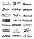 Music equipment manufacturers logos