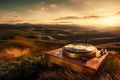 Music Escape Embodied in a Landscape Vinyl Record