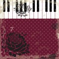 Music event piano template. Background with piano keys. Piano keyboard. Abstract background. Old rustical style. Royalty Free Stock Photo