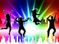 Music Excitement Indicates Sound Track And Dancing
