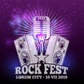 Music fest banner design Royalty Free Stock Photo