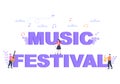Music Festival Background Vector Illustration With Musical Instruments and Live Singing Performance for Poster, Banner or Brochure