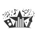 Music festival event logo Icon Illustration Brand Identity Royalty Free Stock Photo