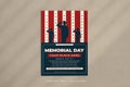 Memorial Day vertical flyer template Royalty Free Stock Photo