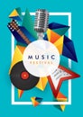 Music festival poster design Royalty Free Stock Photo