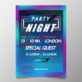 Music festival poster template night club party flyer with background from colorful with abstract gradient line waves.Background Royalty Free Stock Photo