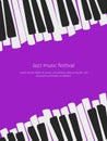 Music festival poster template with piano keys Royalty Free Stock Photo