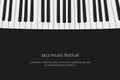 Music festival poster template with piano keys Royalty Free Stock Photo