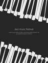 Music festival poster template with piano keys Royalty Free Stock Photo