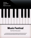 Music festival poster template with text space Royalty Free Stock Photo