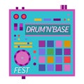 Music festivals emblem invitation