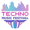 Music festivals emblem invitation