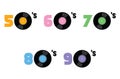 Music of fifties, sixties, seventies, eighties and nineties