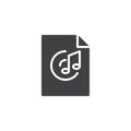 Music file format vector icon