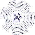music files vector icon. music files editable stroke. music files linear symbol for use on web and mobile apps, logo, print media
