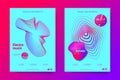 Music Flyers with Equalizer and Wave Colorful Distorted Rounds.