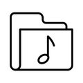 Music folder Vector icon which can easily modify or edit Royalty Free Stock Photo