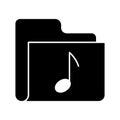 Music folder Vector icon which can easily modify or edit Royalty Free Stock Photo