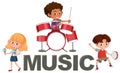 Music font and kids character