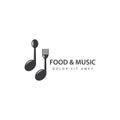 Music food illustration Royalty Free Stock Photo