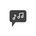 Music forum chat vector icon