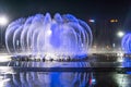 The music fountain square is in Dalian