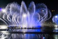 The music fountain square is in Dalian