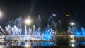 The music fountain square is in Dalian