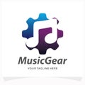Music Gear Logo Design Template