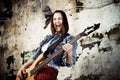 Music girl with guitar