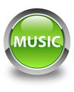 Music glossy green round button Royalty Free Stock Photo
