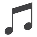 Music glyph icon, web and mobile, note sign Royalty Free Stock Photo